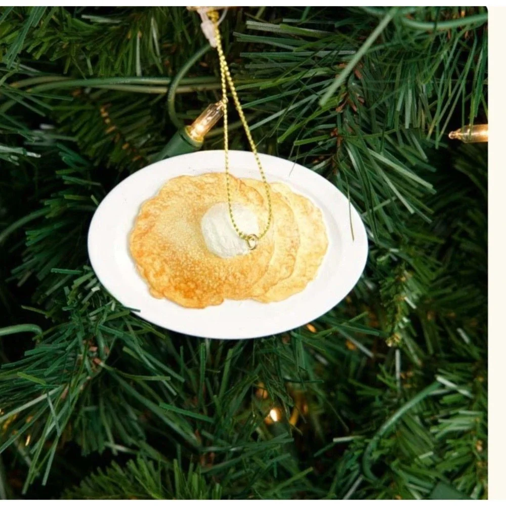 Cracker Barrel Pancake Stack Resin Brown Christmas Ornament NEW 2026 3.25